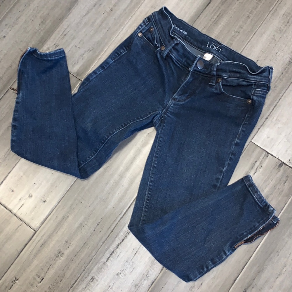 LOFT Dark Blue Denim Capris